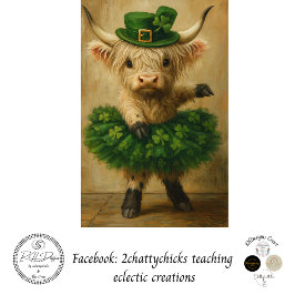 Dekoupage St. Patrick Highland Tutu Charm Seidenpapier