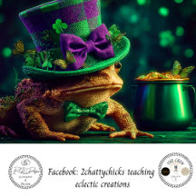 Dekoupage St. Patrick’s Day Frosch im Leprechaun-K