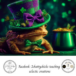 Dekoupage St. Patrick’s Day Frosch im Leprechaun-K Seidenpapier