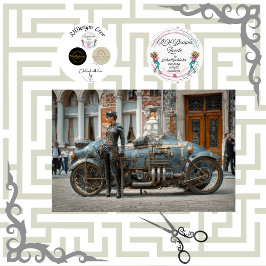 Dekoupage Ste Phe Steampunk-Kunst Seidenpapier