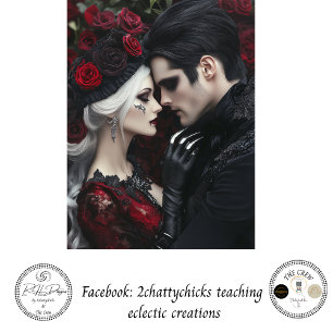 Dekoupage-Steampunk-Gotik-Paar Valentinstag Seidenpapier