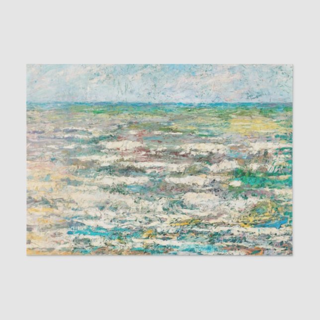 Dekoupage Tissue Ocean Multicolor Blue Green Seidenpapier (Vorderseite)