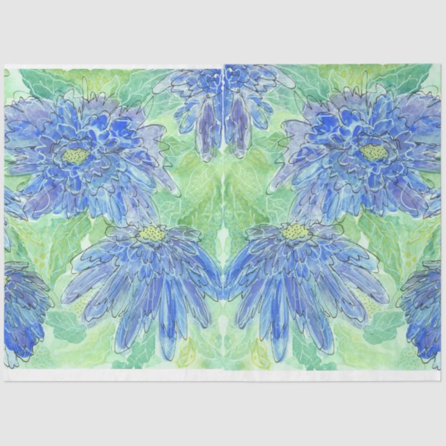 Dekoupage Tissue - Original Wasserfarben Kunst Seidenpapier (Vorderseite)