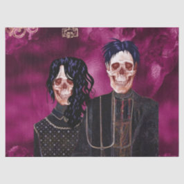 Dekoupage Tissue Paper des gothischen Schädelknoch Seidenpapier