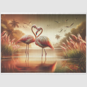 Dekoupage Tissue Paper Flamingo Seidenpapier