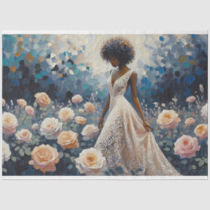 Dekoupage Tissue Paper Lady of Rose Design Seidenpapier