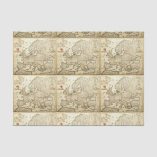 Dekoupage Tissue Paper - Map of Europe Seidenpapier