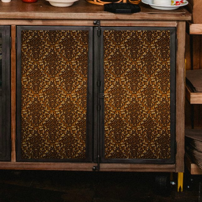 Dekoupage Tissue Paper mit Embossed Brass-Blätter Seidenpapier (Von Creator hochgeladen)