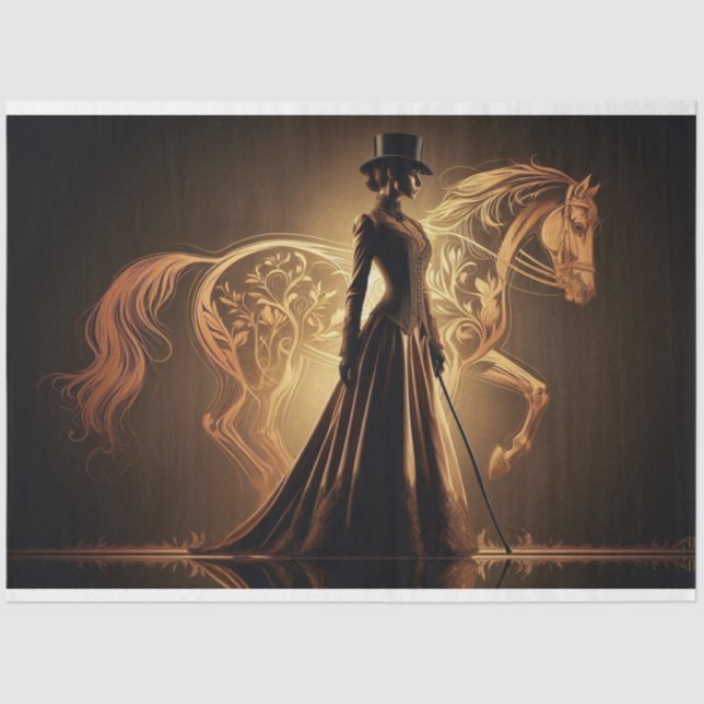 Dekoupage Tissue Paper Reitschian Gothic Viktorian Seidenpapier (Vorderseite)