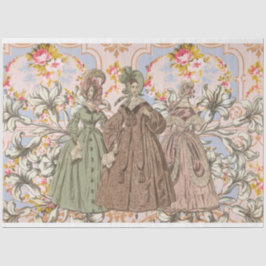 Dekoupage Tissue Paper über französische Mode und  Seidenpapier