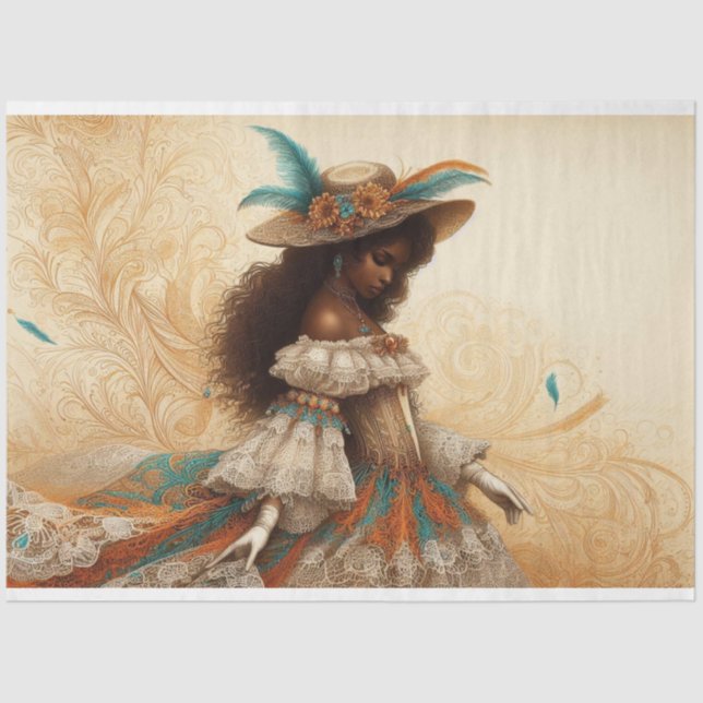 Dekoupage Tissue Paper Viktorianisch American Seidenpapier (Vorderseite)