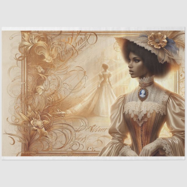 Dekoupage Tissue Paper Viktorianisch American Seidenpapier (Vorderseite)