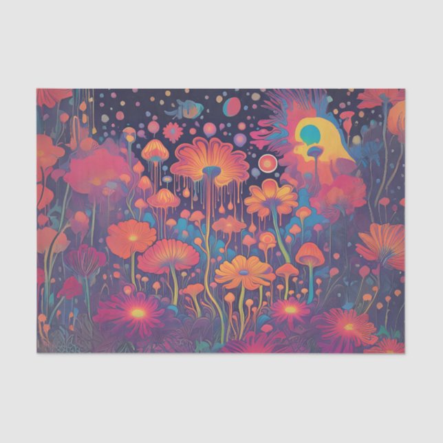 Dekoupage Tissue Paper von Grooving Dripping-Blume Seidenpapier (Vorderseite)