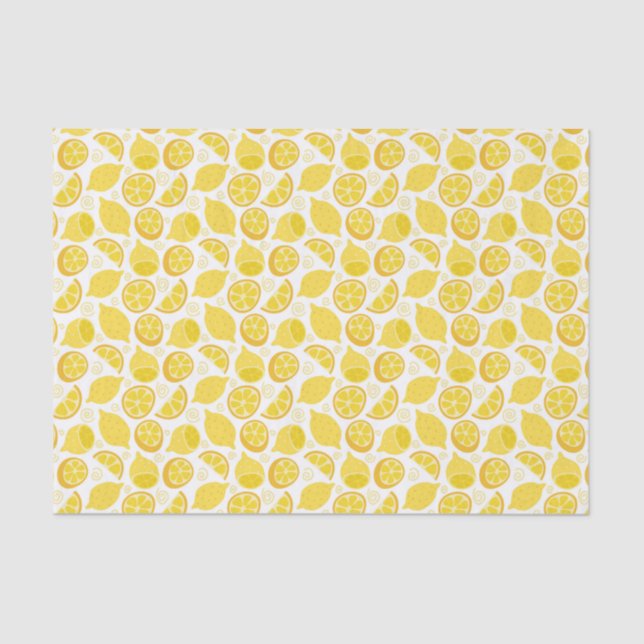 Dekoupage Tissue Paper zu Lemon-Mustern Seidenpapier (Vorderseite)