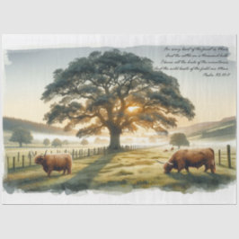 Dekoupage Tissue Psalm 50; 10-11 Landschaft Seidenpapier