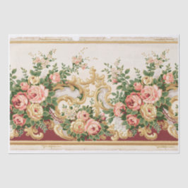 DEKOUPAGE TISSUPAPIER : VINTAGER FLORALFRIEZE SEIDENPAPIER