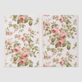 DEKOUPAGE TISSUPAPIER : VINTAGES BLUMENWALLPAPIER SEIDENPAPIER