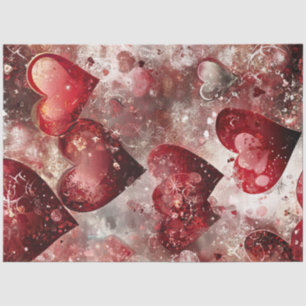 Dekoupage Vibrant Rosa Herzen für Valentine Seidenpapier