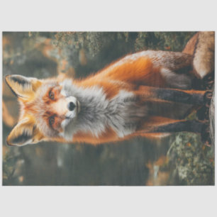 Dekoupage Vibrany Fotografie von Red Orange Fox Seidenpapier