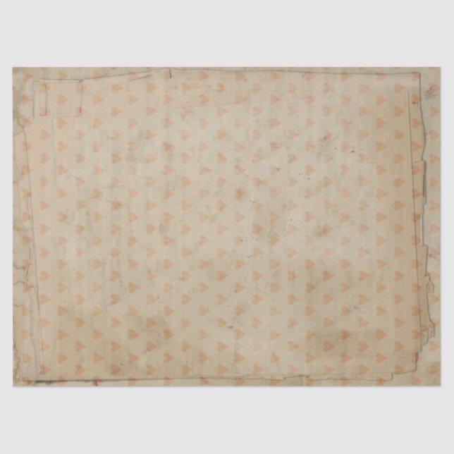 Dekoupage Vintag Hearts Seidenpapier (Vorderseite)