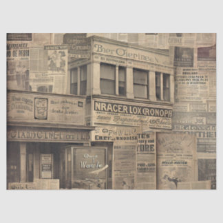 Dekoupage Vintage Zeitung alte Schriftart verblass Seidenpapier