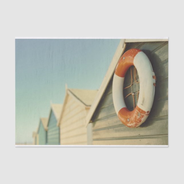 Dekoupage von Beachy Nautical Lifesaver Seidenpapier (Vorderseite)