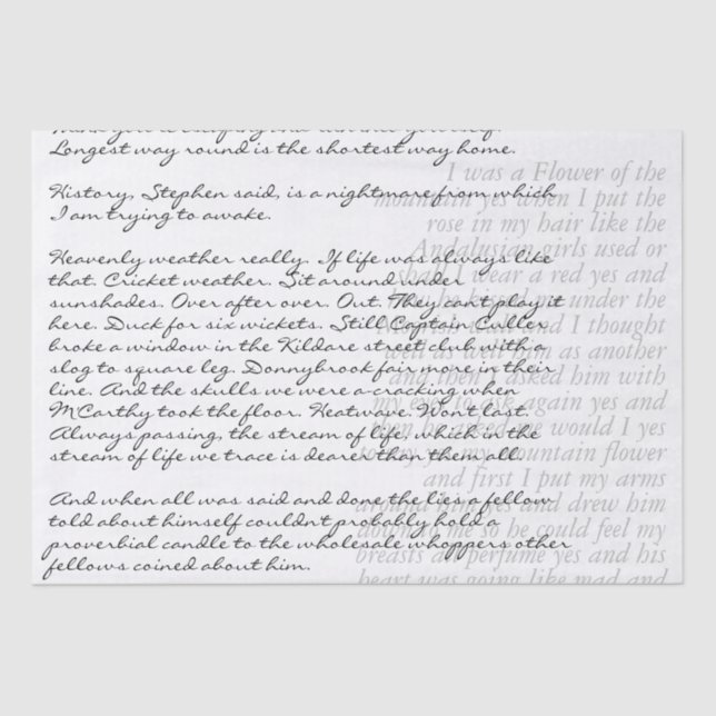 Dekoupage von benutzerdefinierten Texten Schriftbu Seidenpapier (Vorderseite)