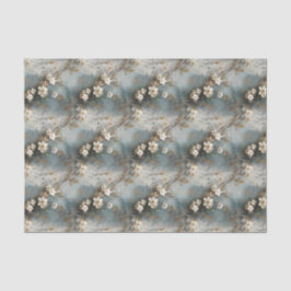 Dekoupage von Dusty Blue Shabby Floral Design Seidenpapier