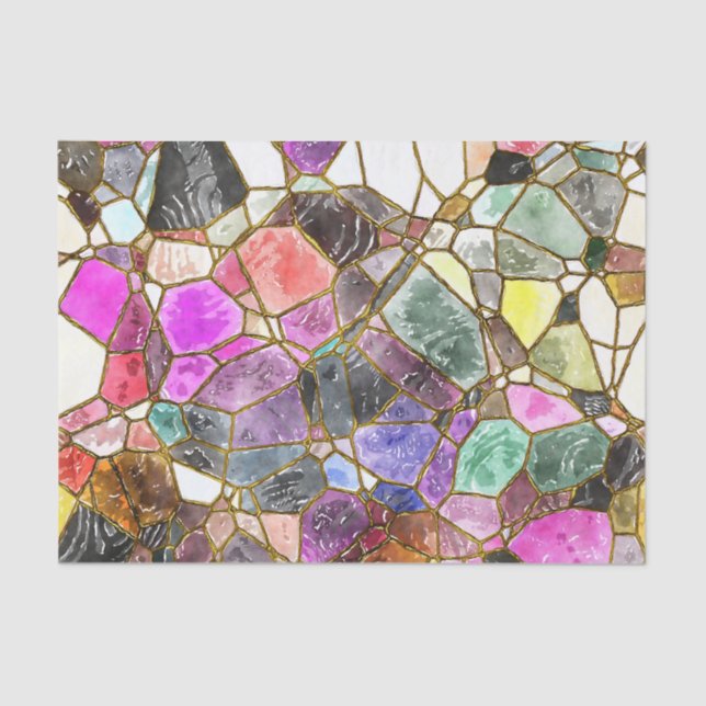 Dekoupage von gefestigten Glasfarben Seidenpapier (Vorderseite)