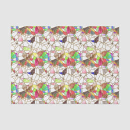 Dekoupage von kleinen verketteten Glasabschnitten Seidenpapier