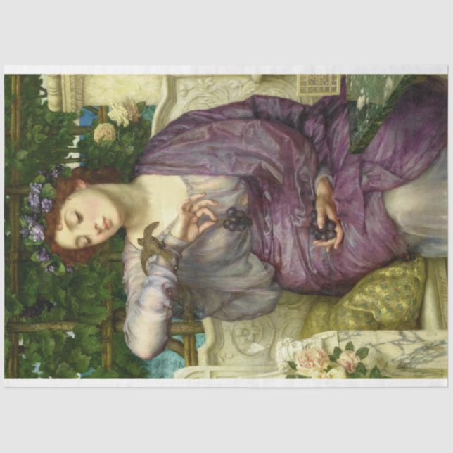 Dekoupage von Lesbia und ihrem Sparrow Artwork Seidenpapier (Vorderseite)