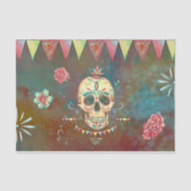 Dekoupage von Sugar Skull Papier 4 Dia de Los Muer