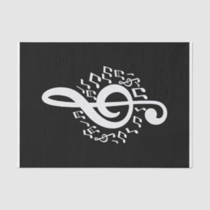 Dekoupage von Treble Clef Tissue Paper Music Giftw Seidenpapier