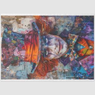 Dekoupage Whimsical Character Clown Jester Seidenpapier