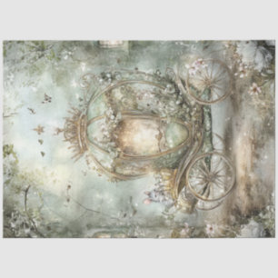 Dekoupage Whimsical Fantasy Verziert Carriage & Mi Seidenpapier