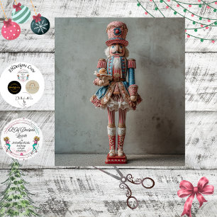 Dekoupage Whimsical Festlicher Nussknacker Seidenpapier