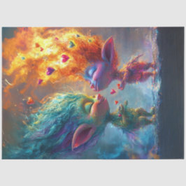 Dekoupage Whimsical Kleine Kreaturen glühend Haar Seidenpapier