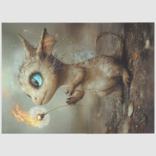 Dekoupage Whimsical Magic Mini Dragon Kreatur Seidenpapier
