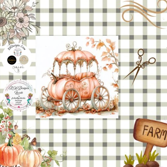 Dekoupage Whimsical Pumpkin Carriage Seidenpapier (Von Creator hochgeladen)