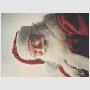 Dekoupage Whimsical Santa Real Life Foto Seidenpapier