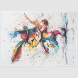 Dekoupage Whimsical Splash Painting Rabbit Seidenpapier