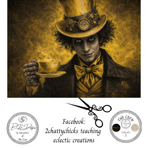 Dekoupage Whimsical Tea Party Gastgeber Fantasie Seidenpapier