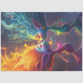 Dekoupage Whimsical Vibrant Heart Fairy Characters Seidenpapier