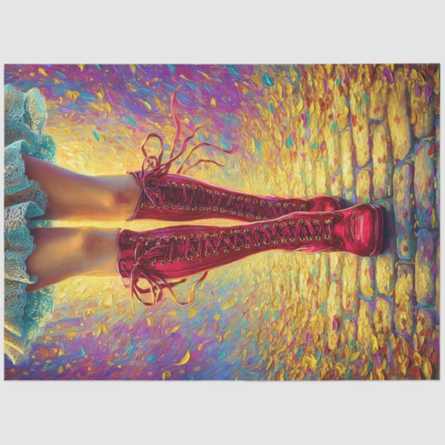 Dekoupage Whimsical Walk of Independence Seidenpapier (Vorderseite)