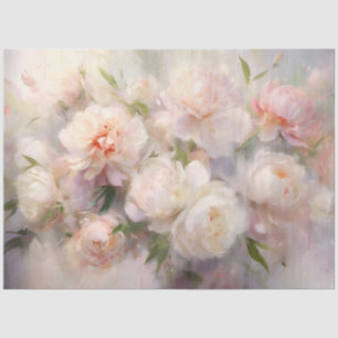 Dekoupage White & Pink Peonies Aquarellmalerei Seidenpapier