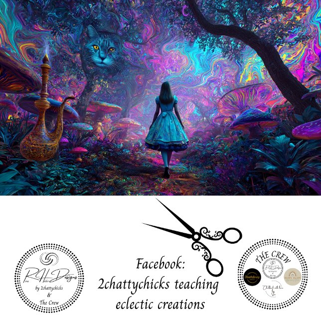 Dekoupage Wunderland Pfad Psychedelischer Wald Seidenpapier (Von Creator hochgeladen)