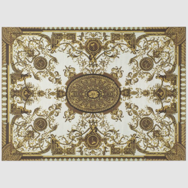 Dekoutenpapier für Gold und Schwarz Seidenpapier (Vorderseite)