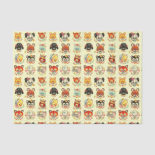Dekoutieren Vintager Kleintiere Seidenpapier