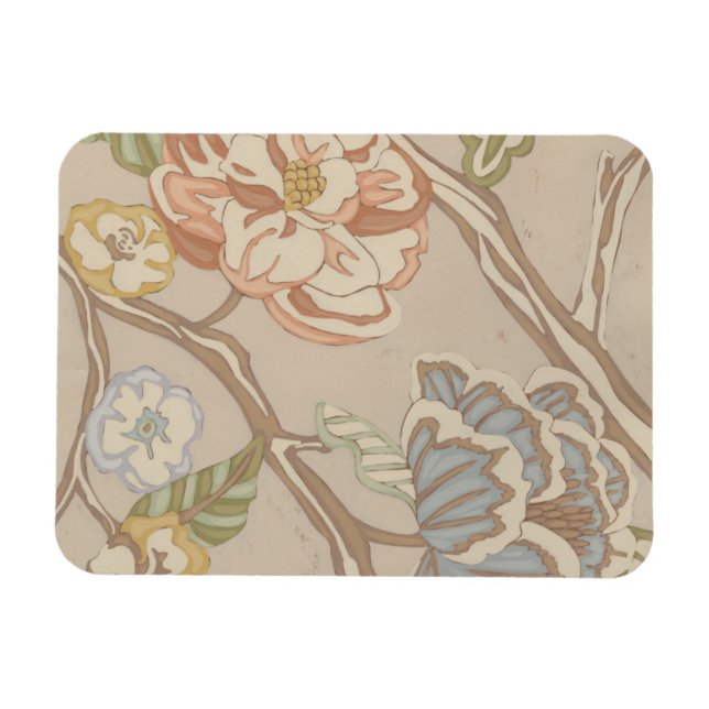 Dekrative Organza Chintz Floral Design Magnet (Horizontal)