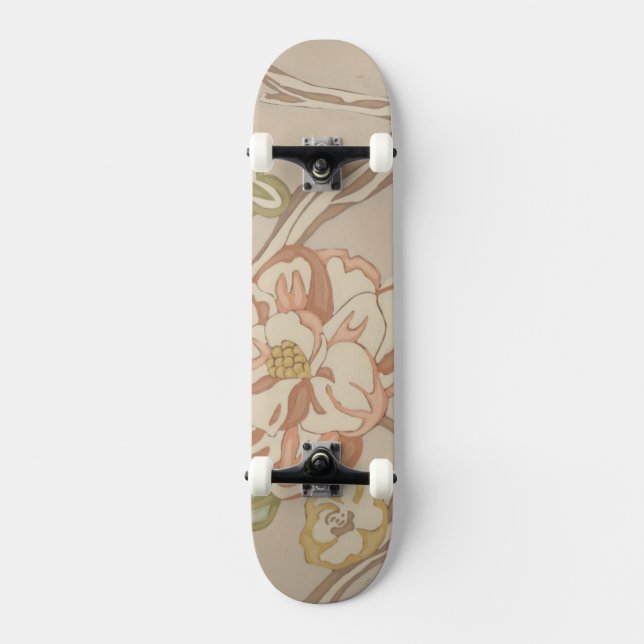 Dekrative Organza Chintz Floral Design Skateboard (Vorderseite)
